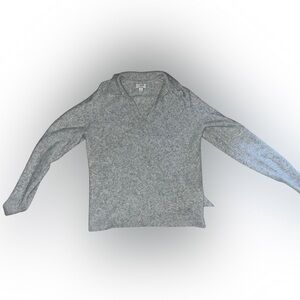 J. Crew Heather Gray V-Neck Sweater